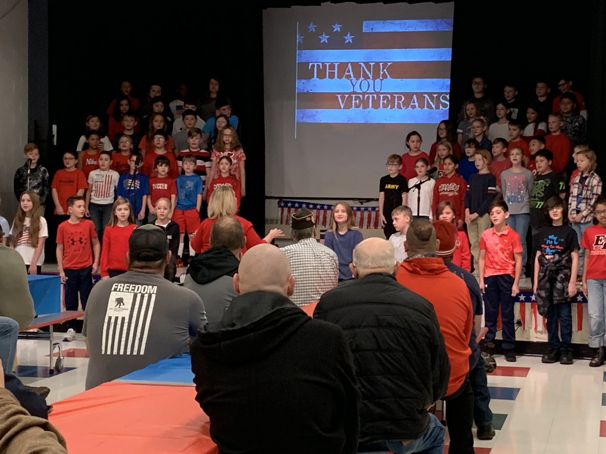 Mount Vernon students and staff welcome our veterans with breakfast and a concert. We thank you all for your service.