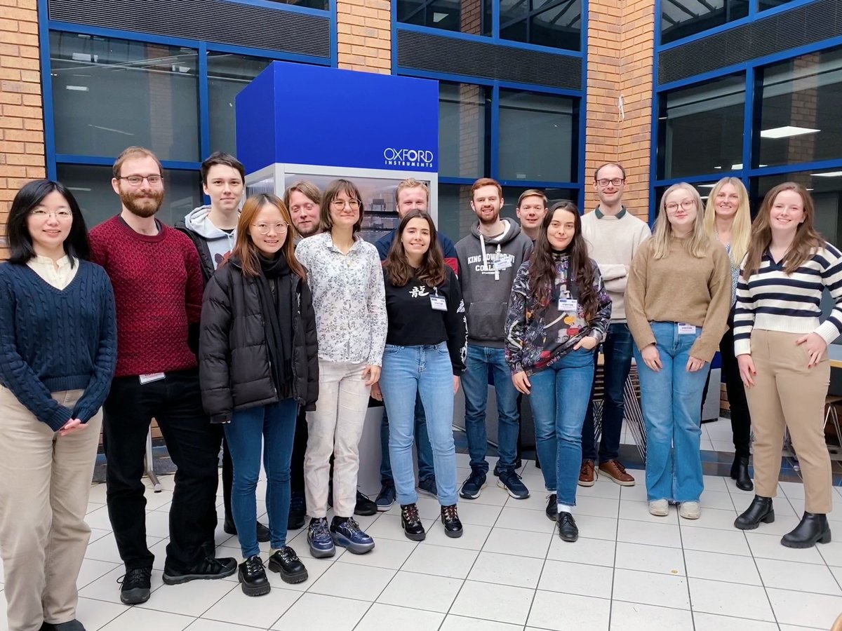 Today @OxInst NanoScience had the pleasure of welcoming a group of students from OxICFM CDT! We discussed our low temperature and magnetic systems and the students experienced a tour of our factory and witnessed what goes on behind the scenes! #OxInstIsListening