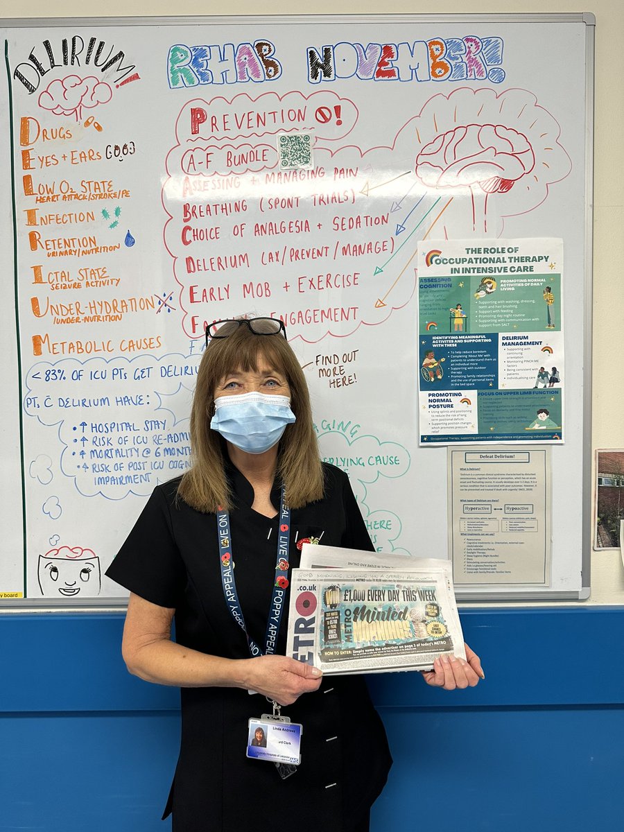 harper_l7's tweet photo. Our wonderful Ward Clerk, Linda, on @AicuLri who makes sure every patient is offered a newspaper each day - we are very lucky to have her ⭐️ #OTweek23 #FridaySocialParticipation https://t.co/sONdk8HpmC