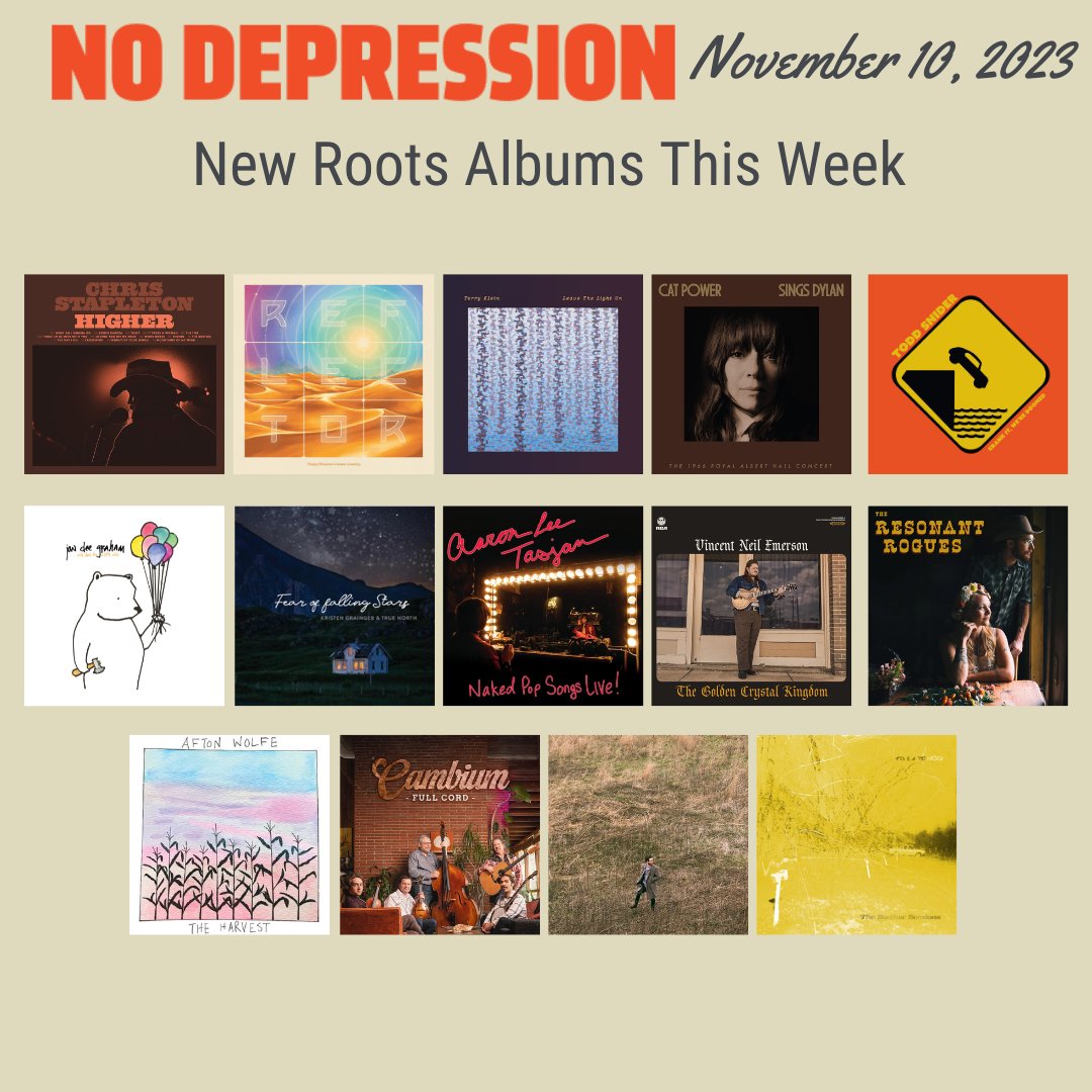 #newmusicfriday 🆒 Featuring @ChrisStapleton, @CATPOWER, @JonDeeGraham, @aaronleetasjan1, @FullCord, @TheRealYLT, + more! Scroll to the bottom of our homepage for a list of artists and album titles! nodepression.com