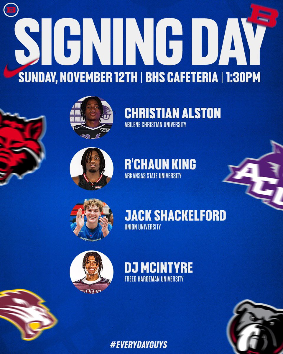 Join us in the high school cafeteria on Sunday as we celebrate four Panthers signing their National Letter of Intent! All family, friends, and media members are welcome to attend. #EveryDayGuys