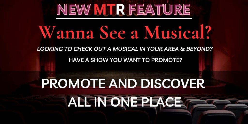 NEW FEATURE

Search for #musicals in your area &amp; beyond 
Promote your production to potential audiences

ALL IN ONE DATABASE for Musical Theatre Productions
musicaltheatreradio.com/wannaseeamusic…

#WhereMusicalsAreDiscovered