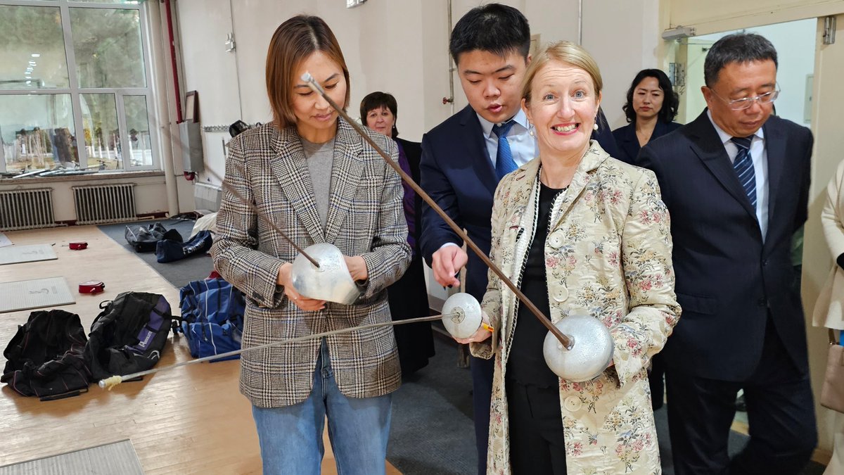 SETU_Global's tweet photo. SETU President Veronica Campbell at the Siping City campus of Jilin Normal University where she recently met with President Yang Xiaotian and attended an exhibition organised by students from the Joint Programme in Visual Communications and Design at JLNU #SETU #MakeYourFutureNow https://t.co/A9XKLgJ0bC