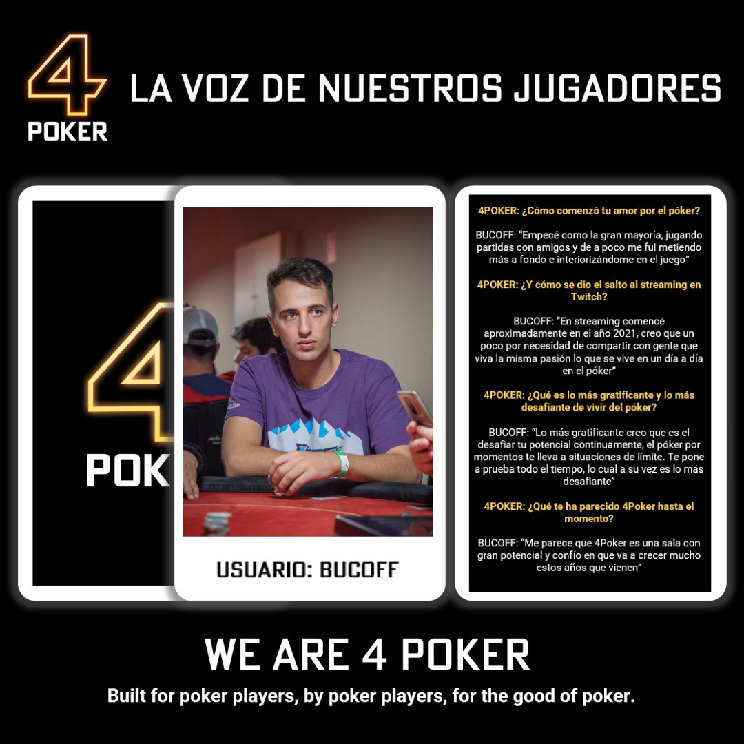4Poker on X: At 4Poker, we aim to continue building interactive spaces  where our players are entertained ♠️ Meet @francobucca6 🇦🇷, a popular Twitch  streamer. His goal is for viewers to have