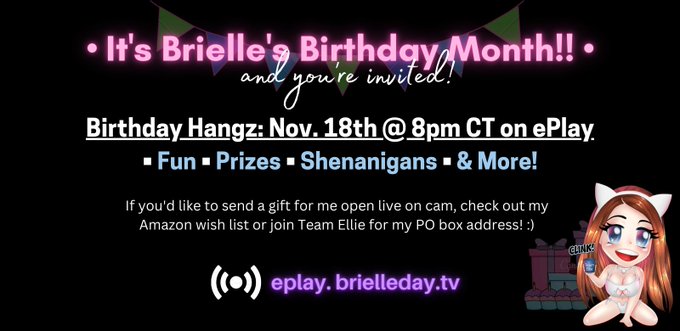 Mark your calendars and come celebrate my birthday with me next Saturday! 🎉  Want to send me something<a href="/tag/cameo"class="tags"><span>#cameo</span></a>