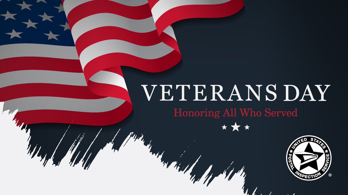 Today we express our utmost gratitude to all of our nation’s veterans! We thank you [and your families] for your service and sacrifice to ensure the freedom that we so richly enjoy. #salute #USPIS #grateful