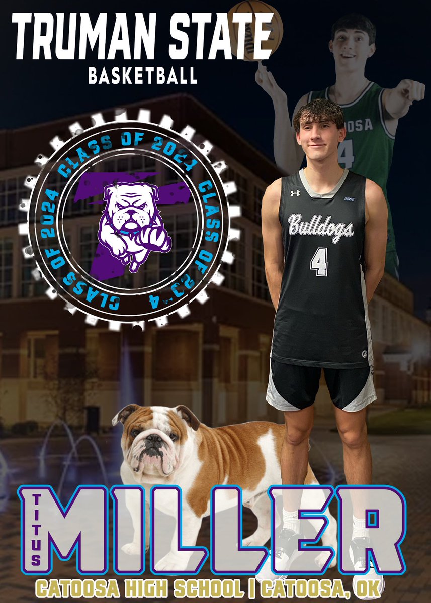 The third member of the class is Titus Miller. Titus is a 6’7” forward from Catossa, OK.