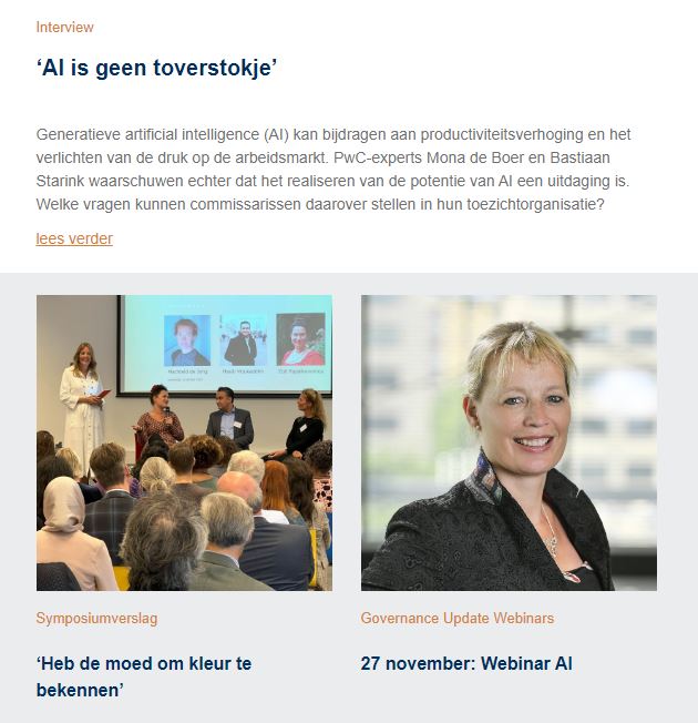 Waarom zou je iets repareren als het niet kapot is? En AI is geen toverstokje. Benieuwd wat hier achter schuilt? Lees de nieuwe Governance Update van november.
#NRgovernanceupdate #commissariaat #nrgovernance #toezichthouder
nrgovernance.nl/kennis/governa…