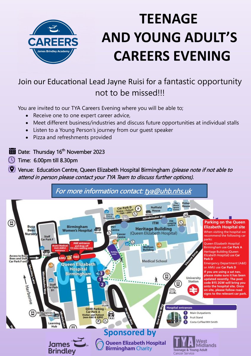 🌟 Exciting News for Career Enthusiasts! 🌟 Join us at the QE Careers Evening hosted by JBA School on Nov 16th at The Queen Elizabeth Hospital - Education Centre! let's build your future together! #QECareersEvening #FutureLeaders #November16th #JBASchool #CareerOpportunities