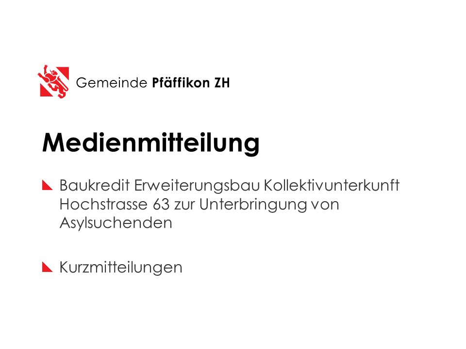Medienmitteilung des Gemeinderats Pfäffikon ZH    

Weitere Infos unter: pfaeffikon.ch/2023/11/10/gen…