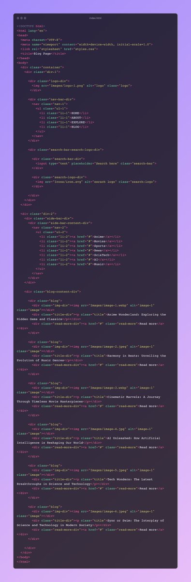 bhushcodes's tweet image. 🚀 Day 19 of #100DaysOfCode: Successfully crafted a professional-looking landing page for a blog, refining its aesthetics with CSS. 🌟💻

Continuously advancing skills, project by project! 👨‍💻🌐 #WebDevelopment #CSSDesign 🚀