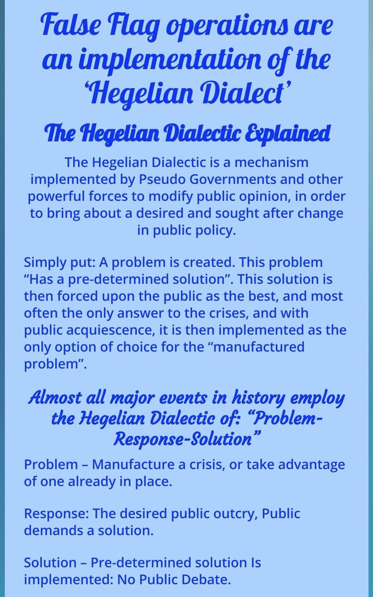qooldad1978's tweet image. #ProblemReactionSolution #HegelianDialectic #Palestine #October7