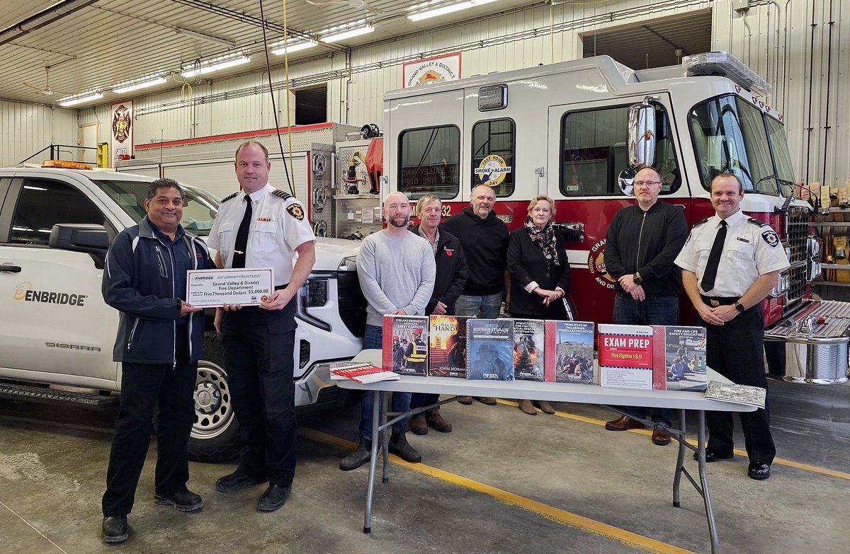 The Grand Valley &amp; District Fire Department is very excited to announce funding received from <a href="/enbridgegas/">Enbridge Gas</a> and <a href="/FMPFSC/">FIRE SAFETY COUNCIL</a> for the Safe Community Project Assist Program.  Funds will be used to purchase educational material for our Fire Fighters training and development.