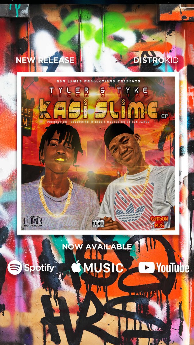 cartoon_plugg's tweet photo. Youngtyler &amp; Tyke - Kasi Slime Ep (Produced by Ron James Bw) Out Now
Stream on all major platforms
https://t.co/SF0Vnco9Df...

#Distrokid #Spotify #SpotifyxJungKookGiveaway  #AKAFridays #Zimbabwe #Botswana #MphoWaBadimo #CB11 #nnyaa https://t.co/bqrLadHveD