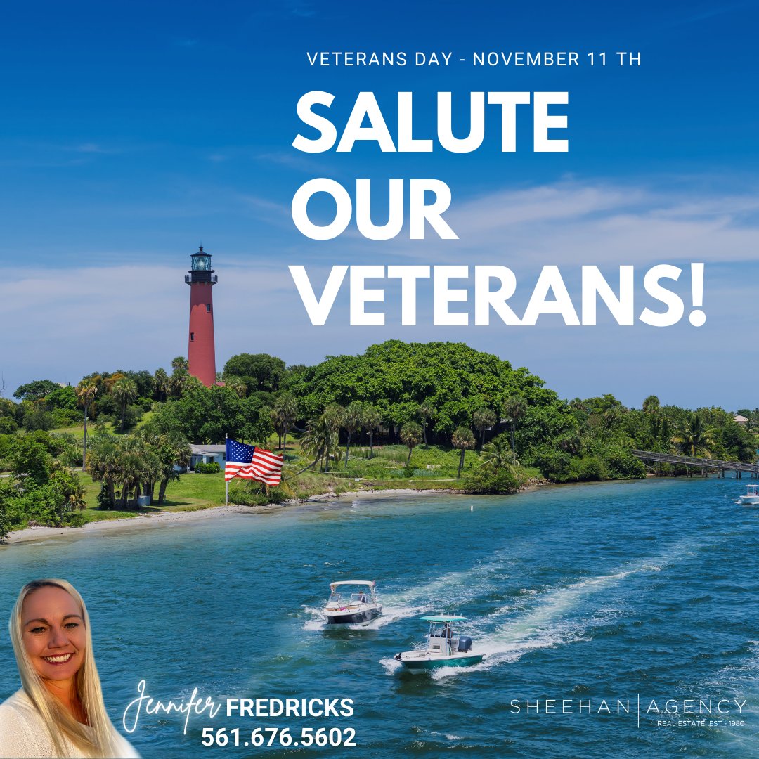 Thank you to all the past, present, and future members of the military for your selfless service to our country!
We Salute Your Bravery! 🇺🇸
#adventurerealtor
#veteransday #veterans #bravery #salute
#sheehanagency #realty
#brokerage 
#jupiterrealestate
#southfloridarealestate