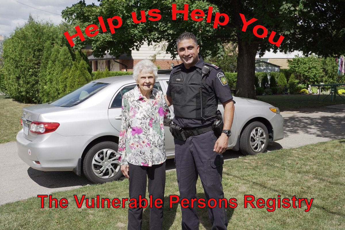 Do you have a loved one with Dementia, Alzheimer’s, Autism, a Traumatic Brain Injury, or similar conditions? Are you in the Region of Peel? The Vulnerable Persons Registry ensures vital info is available to first responders when needed. Register here bitly.ws/ZXZh
