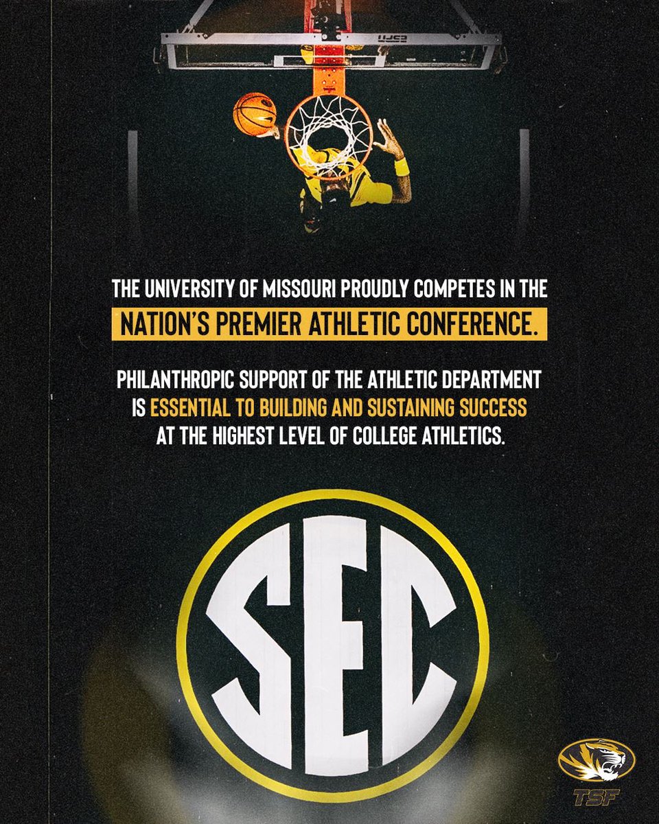 Do not wait until the fourth Thursday in November to give thanks. Start now! The Tiger Scholarship Fund is extremely impactful, but relies on the generosity of all Tigers! We, the student-athletes, are very thankful for your support.

please visit: tsfmizzou.com
MIZ!