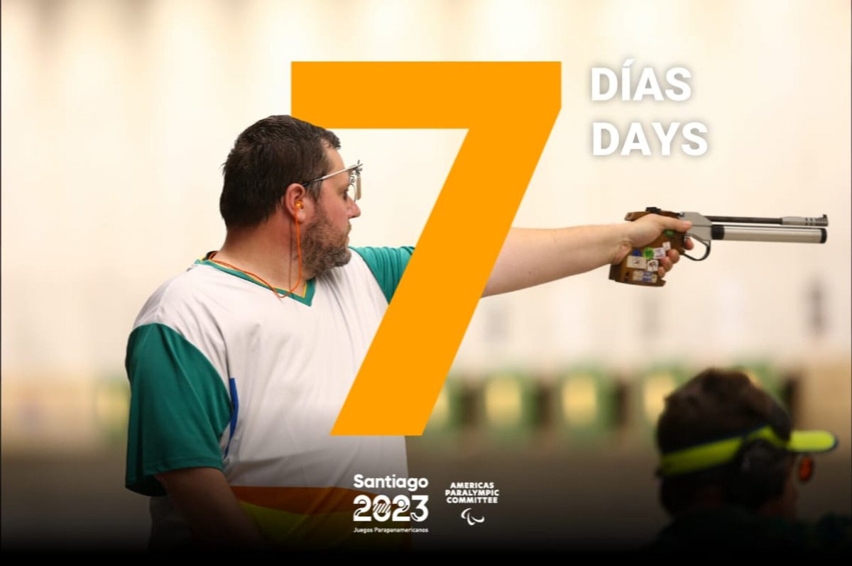 7 DÍAS / DAYS

#Santiago2023 es el punto de encuentro de los Juegos Parapanamericanos en América.🎊

- -

#Santiago2023 is the meeting point of the Parapan American
Games in America.🎊

#AméricaparaelMundo