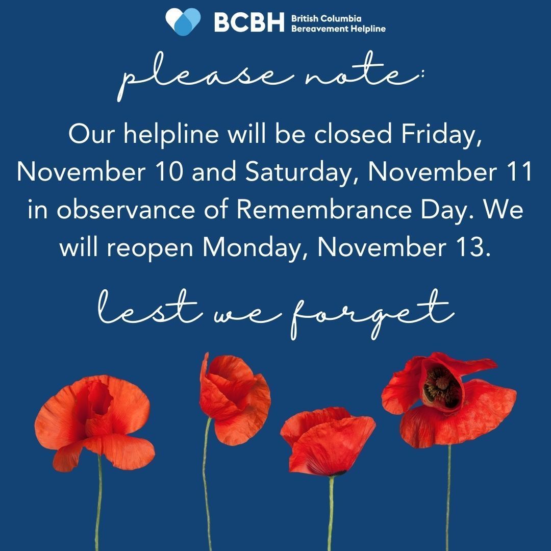 Remembrance Day is a day of reflection &amp; recognition of loss, which can bring on grief. It is also a reminder that creating ritual can help those living with grief. A reminder that if you are experiencing grief, whether related to Remembrance Day or not, be gentle with yourself.