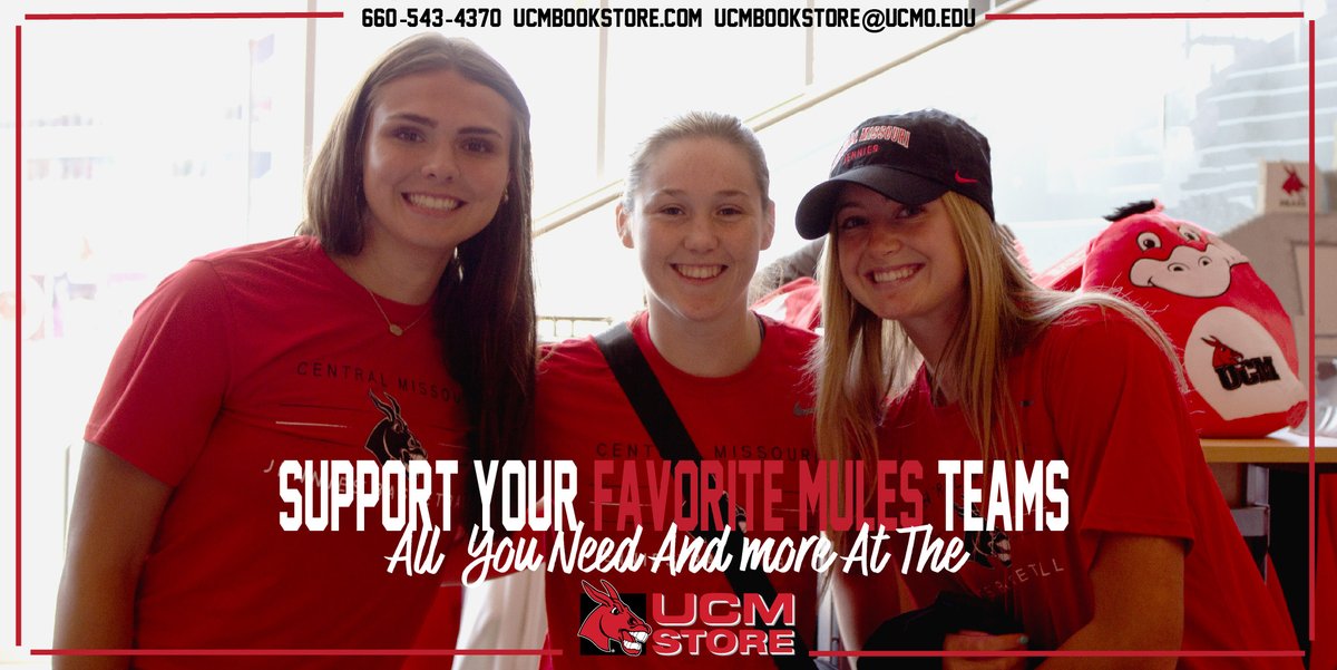 Pick up some UCM gear to show your support regardless of the sport! Come into the store or check out our giant selection online @ ucmbookstore.com
#ucmsports #mules #jennies #shopUCMstore