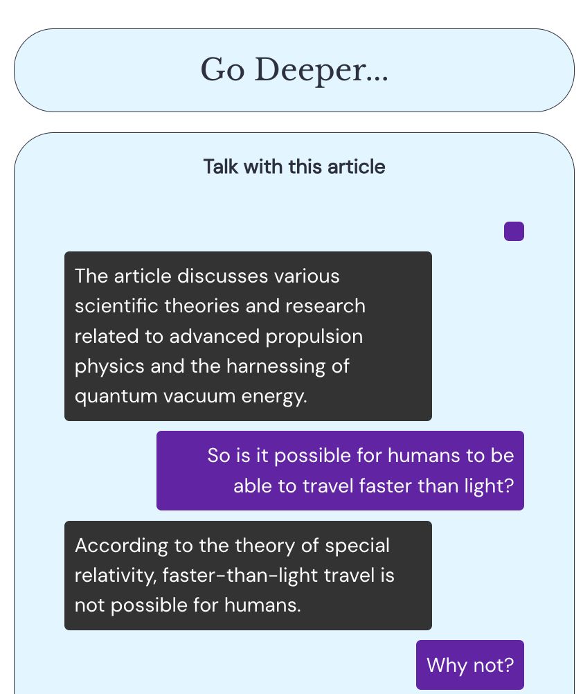 Neat product from <a href="/rorowonders/">ro</a> and <a href="/ujoex/">josef pacal</a> out of our Boulder Cohort that collects, digests, and simplifies scientific research and published papers. Obviously I just re-watched interstellar...

<a href="/readwonders/">Wonders AI</a> buff.ly/40yIXZR