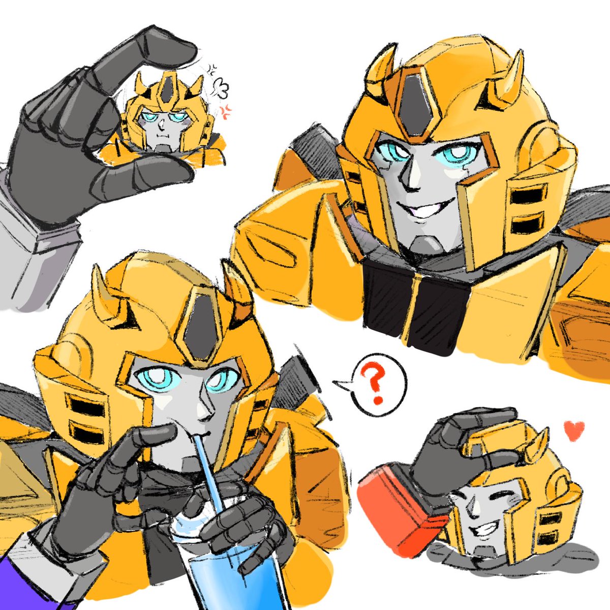 BEE ！！ SO CUTE ! I love him #tf #tfes #transformersfanart #TransformersEarthspark #bumblebee #Transformers