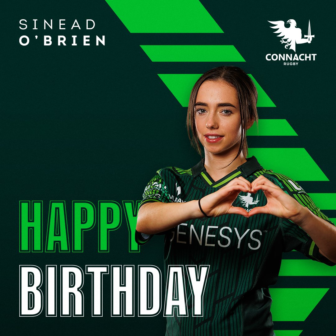 Connacht Rugby (@connachtrugby) on Twitter photo Have a good one Sinead! π₯³
Join us in wishing our <a href="/Connachtwomen/">ConnachtWomensRugby</a> player, a very happy birthday! π
#ConnachtRugby Have a good one Sinead! π₯³
Join us in wishing our <a href="/Connachtwomen/">ConnachtWomensRugby</a> player, a very happy birthday! π
#ConnachtRugby