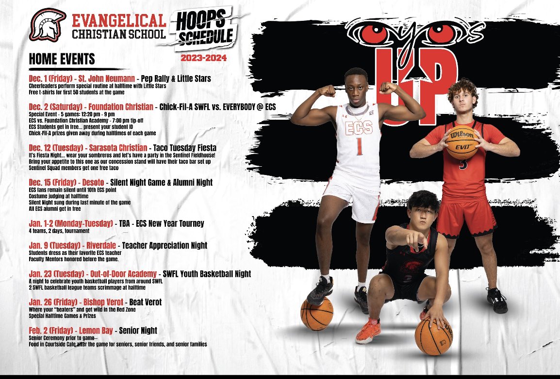 2023-2024 Home Events! 
⚔️🛡️💪🏽 #EyesUp