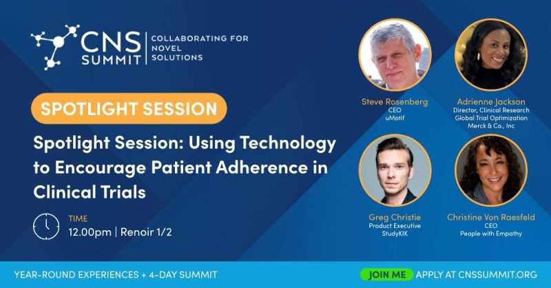 Today at #CNSSummit2023, delve into how we can overcome the challenges of achieving and sustaining patient engagement in clinical trials through a tech-driven approach!

#CNSSummit #ClinicalTrialTech #MobileApps #PatientEngagement #PatientsFirst