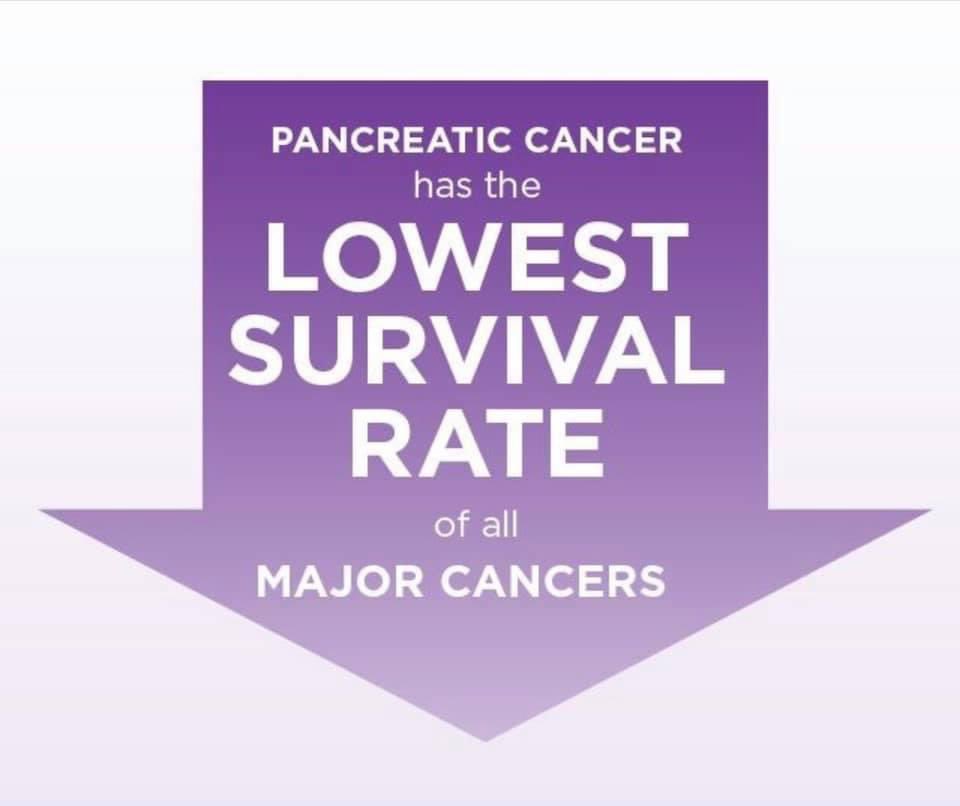 Did you know?? More awareness and focus is needed. Not All Cancer is PINK 💜
.
.
.
#WETakeOnCancer #WTOC #PancreaticCancer #OncologyCancer #PancreaticCancerSupport #PancreaticCancerAwareness #StanduptoCancer #CancerFighters #GoPurple #NotAllCancerIsPINK