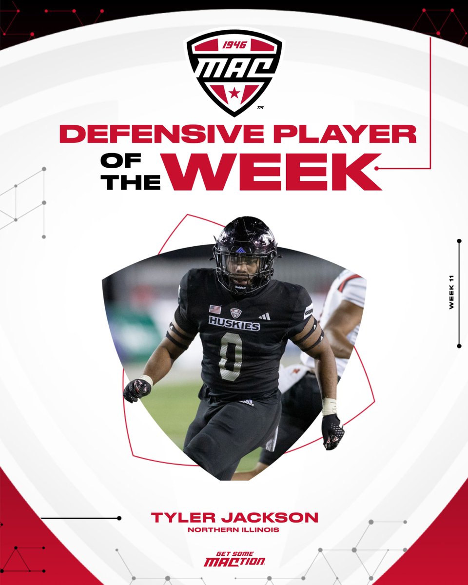 In his first NIU start at linebacker, @TylerJack7_ made a big impact with 10 tackles, the second-highest total by a Huskie in a game this year and recorded his NIU career high 1.5 tackles for losses of five yards. Jackson was also credited with a quarterback hurry.…