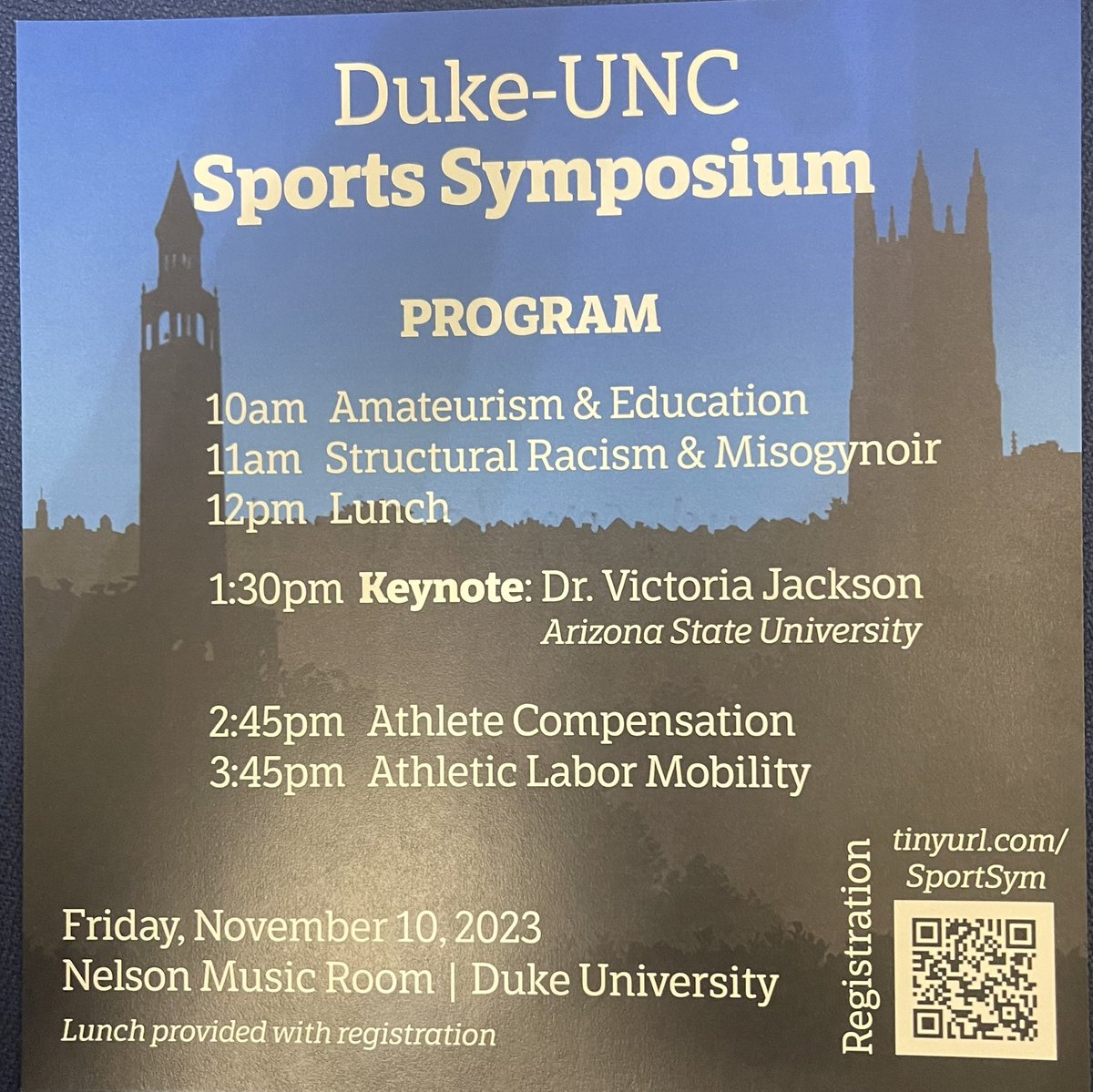 Shannon Scovel (@shannonscovel) on Twitter photo Kudos to <a href="/UNC/">UNC-Chapel Hill</a> & <a href="/DukeU/">Duke University</a> for coming together to host this fascinating symposium on the future of college sport. This first panel has been FASCINATING & so educational. Looking forward to more! Kudos to <a href="/UNC/">UNC-Chapel Hill</a> & <a href="/DukeU/">Duke University</a> for coming together to host this fascinating symposium on the future of college sport. This first panel has been FASCINATING & so educational. Looking forward to more!