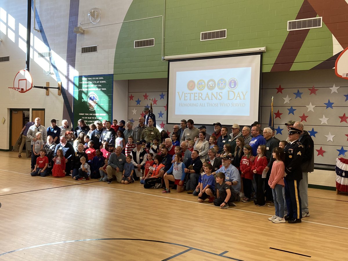 Our Veterans and their Forest View Foxes!