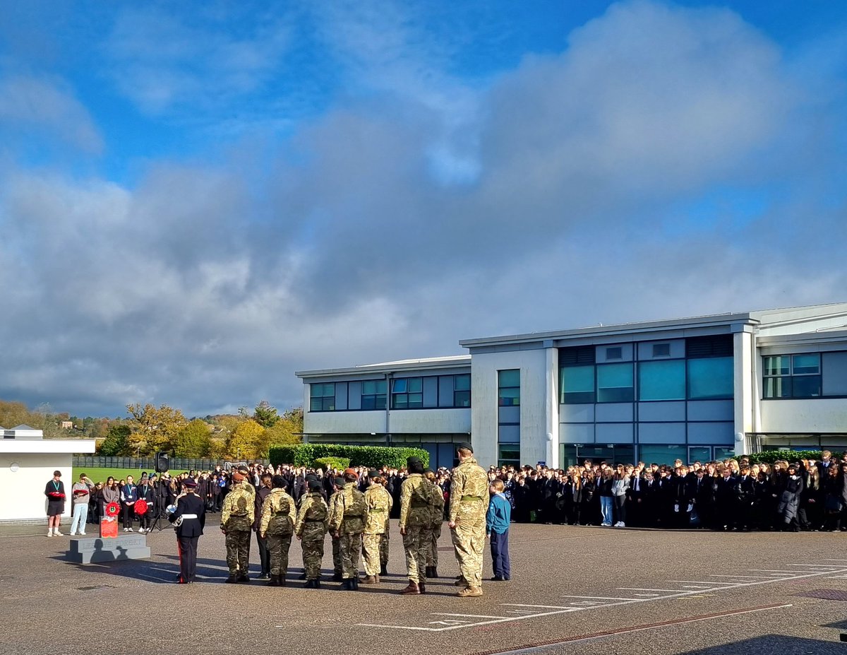 SchoolRidgeway's tweet photo. Ridgeway remembers. Our History Department, House Captains, Cadets and @CPARidgeway held a moving remembrance service for the whole school once again. Remembering all those affected by conflicts past and present. https://t.co/cXeoyNEddE