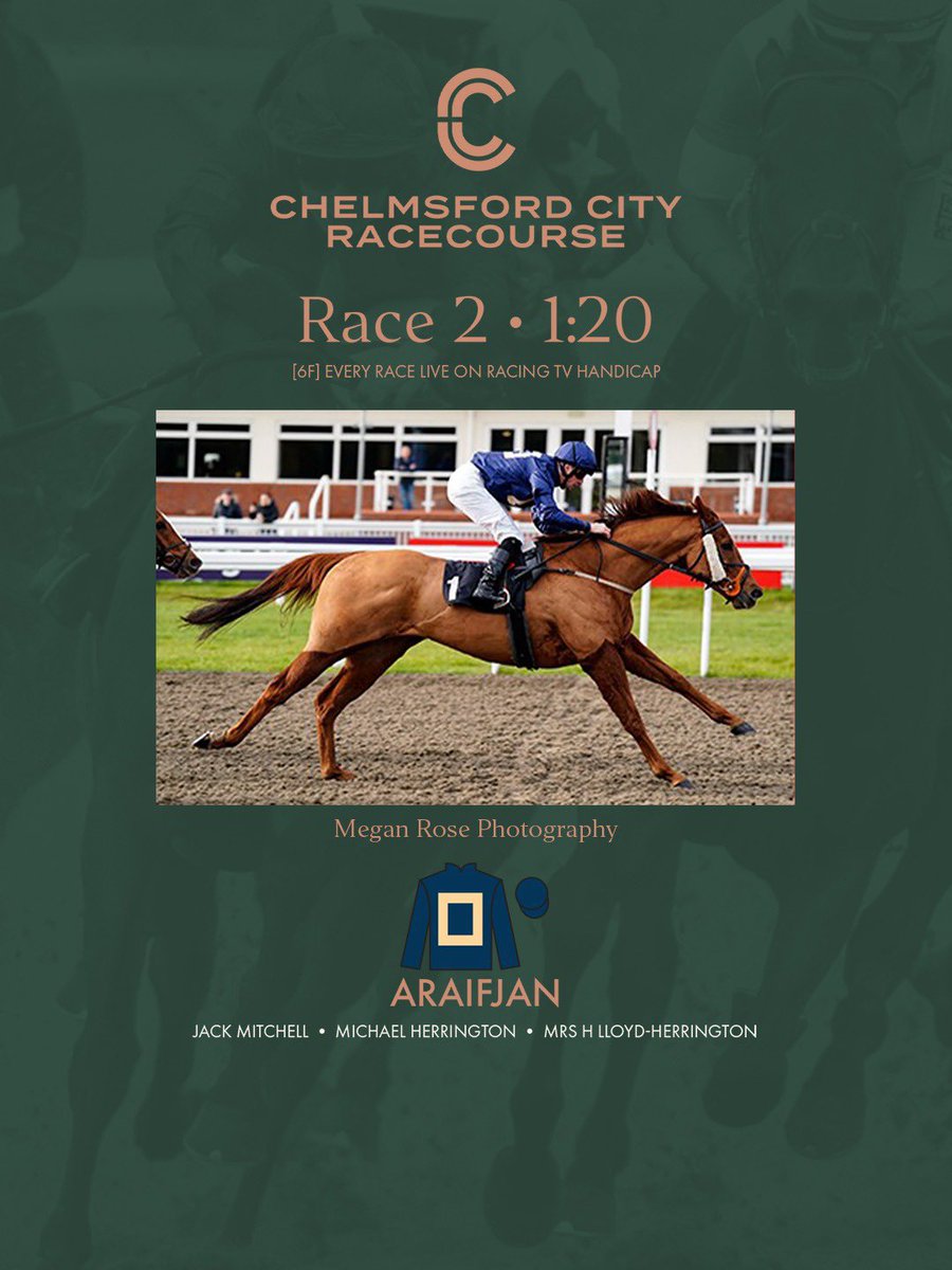 Winner No.24 for Team Herrington! Araifjan scores nicely @ChelmsfordCRC under a great front running ride from @Mitchelljack77 Congratulations to his connections 🏇🍾🥇