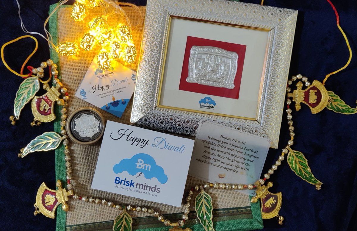 Lighting up Diwali with gratitude! Thank you for this wonderful gift hamper from Briskminds Software Solutions🪔🎁 #DiwaliCheers #Gratitude #diwali2023 #briskminds #diwalivibes #diwalicelebrations #diwalihampers