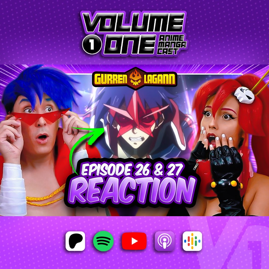 Volume One on X: WHAT A FINALE! We will miss you Gurren ❤️‍🔥 Check out  our newest reaction to episodes 26 & 27 of Gurren Lagann! Full UNCUT  version is only available