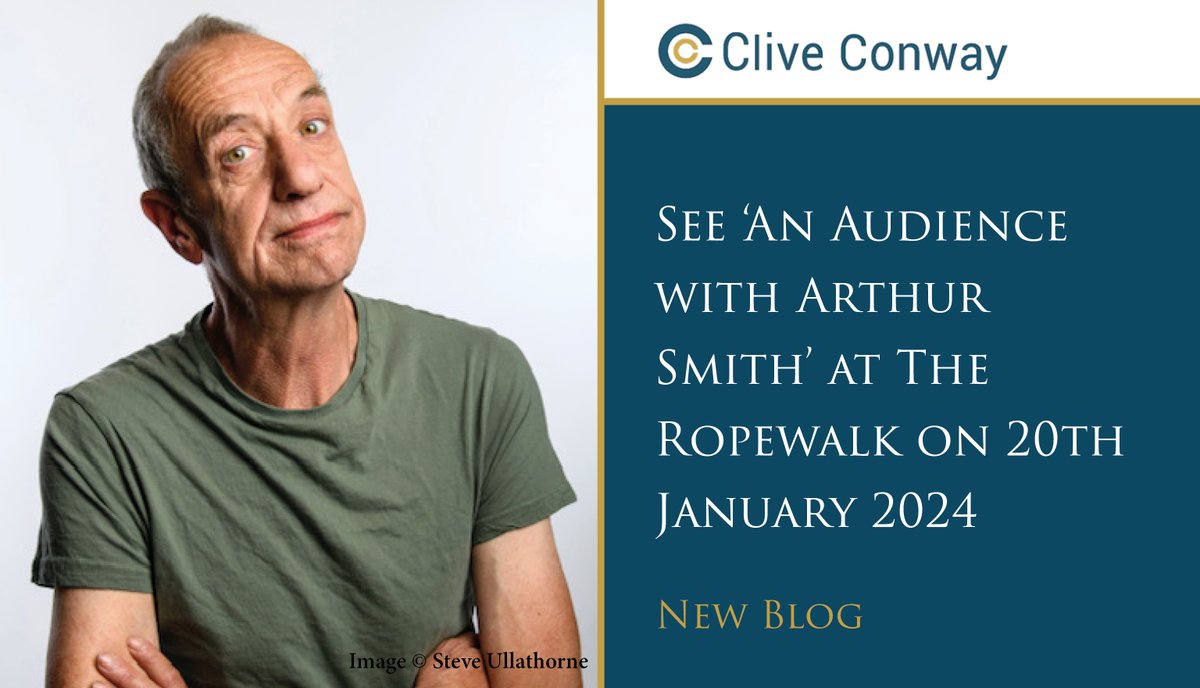 See 'An Audience with @ArfurSmith' at The Ropewalk on 20th January 2024. Read more at: lnkd.in/euPG9Asw or to book tickets visit: lnkd.in/e9gAUCew #Theatre #LiveShow #Comedy