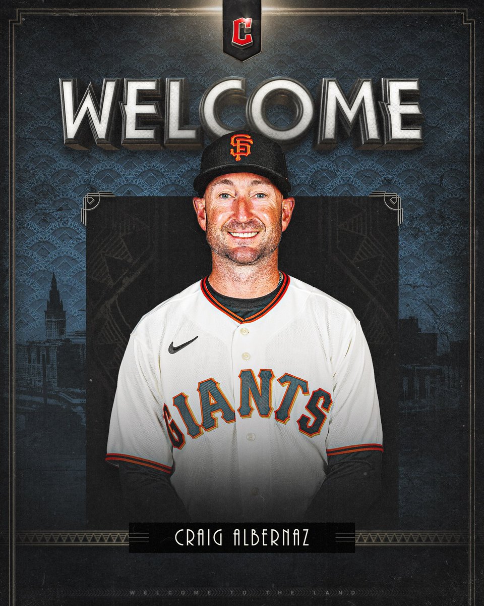 CleGuardians's tweet image. We have named Craig Albernaz our Major League Field Coordinator.

Albernaz spent the last four years as San Francisco's Bullpen Coach.

#ForTheLand
