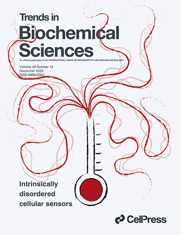 Trends in Biochemical Sciences (@trendsbiochem) on Twitter photo Our December issue is compiled!
The cover depicts how the intrinsic disorder of proteins may act as cellular sensors of their #physicochemical environment (i.e. temperature, pH, redox state).
<a href="/david_c_moses/">David Moses</a> <a href="/GarrettGinell/">Garrett Ginell</a> <a href="/alexholehouse/">Alex Holehouse</a> <a href="/shaharsu/">Shahar Sukenik</a>
cell.com/trends/biochem… Our December issue is compiled!
The cover depicts how the intrinsic disorder of proteins may act as cellular sensors of their #physicochemical environment (i.e. temperature, pH, redox state).
<a href="/david_c_moses/">David Moses</a> <a href="/GarrettGinell/">Garrett Ginell</a> <a href="/alexholehouse/">Alex Holehouse</a> <a href="/shaharsu/">Shahar Sukenik</a>
cell.com/trends/biochem…