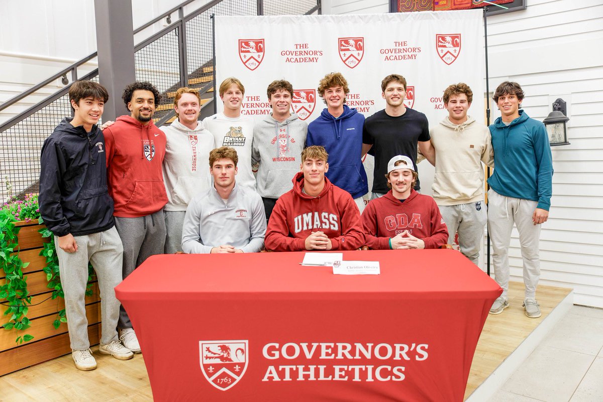 Christian Oliveira (‘24) signed an NLI to <a href="/UMassBaseball/">UMass Baseball</a> this week.

C was All-<a href="/ISLSPORTS/">The ISL</a> twice at Gov’s, &amp; will take on the challenge of being a 2-way player at UMass. He has led Gov’s in W, IP, K, R, RBI, &amp; SB over the past 2 years!

<a href="/NE_Baseball/">NE Baseball Journal</a> @ApexAcademyGG <a href="/ChristianOli__/">Christian Oliveira</a>