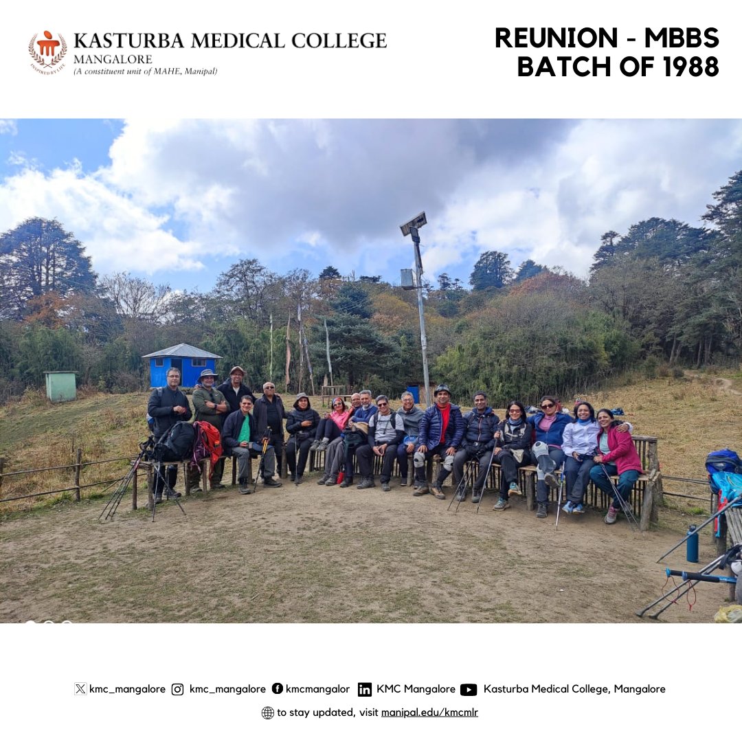 KMC_Mangalore's tweet photo. Capturing cherished moments of camaraderie and nostalgia as the alumni from the Class of 1988 reunite during the Sandakphu - Phalut Trek (2023) and Annapurna Base Camp Expedition (2022)
A journey through mountains and memories
#AlumniReunion #ClassOf1988 #KMCMangalore https://t.co/xbKwu6ZaPQ