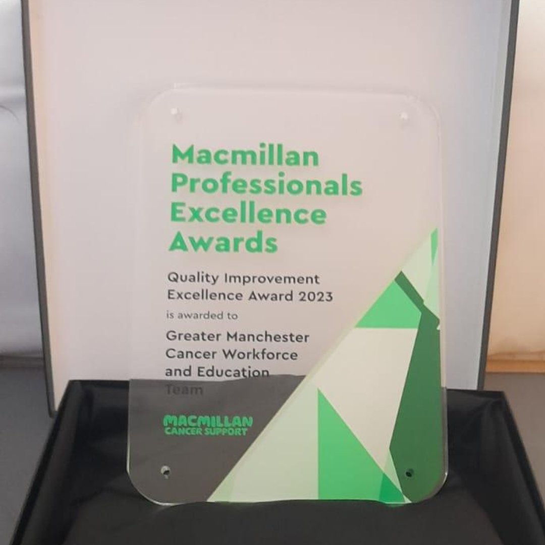 A huge congratulations to our Cancer Workforce and Education team winning the Macmillan Cancer Support Quality Improvement Award for the Cancer Support Worker Pilot. 

Recognising the hard work and achievements of the Cancer Care Co-ordinators 🏆✨👏