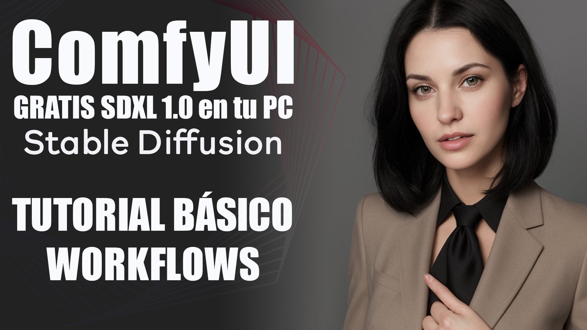 ComfyUI para Stable Diffusion  - #Tutorial básico, paso a paso.
No te pierdas el tutorial que hemos preparado en nuestro canal de Youtube 👇🏻 youtu.be/fvBmp6RFC3c?si…

#ComfyUI #StableDiffusion #nuevaUI #gratis #inteligenciaartificial #ia #aiart