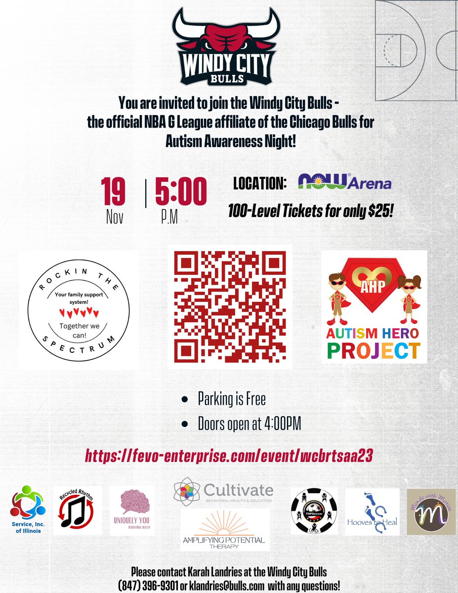 SAATOPSoccer's tweet photo. Do you have plans on the 19th?  Visit us at the Windy City Bulls Autism Awareness Night.  It will be a sensory friendly experience with a sensory room available.
https://t.co/wb7mYZyFre https://t.co/hPlPm5BiHm