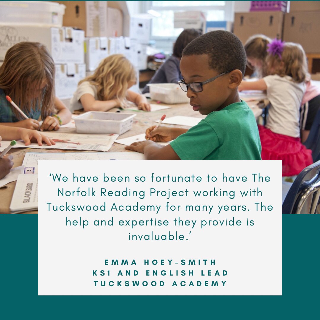 A lovely recommendation from a Norwich school. 
Our volunteers are trained in phonics, dbs checked and free to schools. To request a volunteer for your school please contact info@thenorfolkreadingproject.co.uk #norfolk #norfolkschools #readingforpleasure #literacy #reading