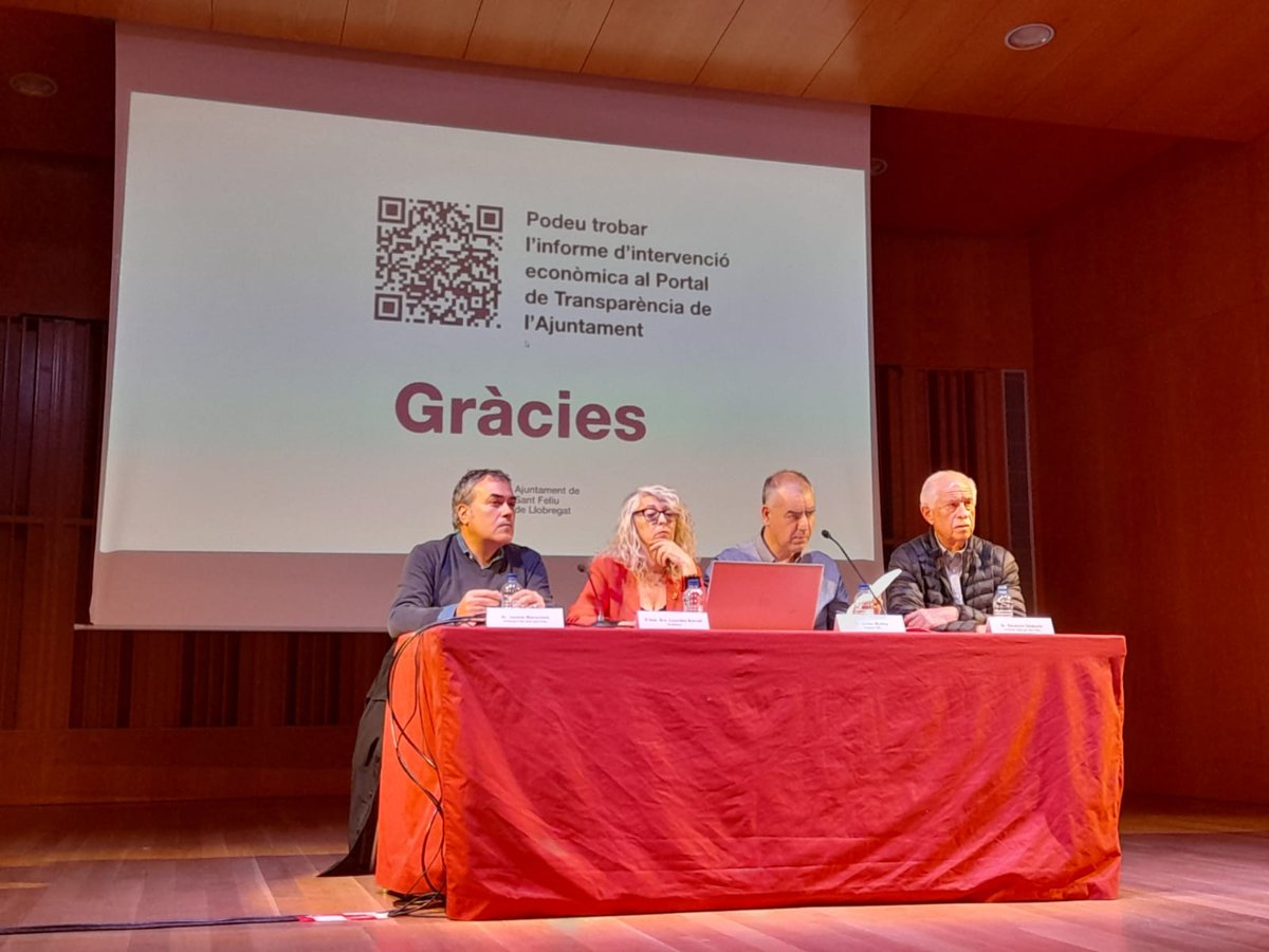 El passat dimecres vàrem compartir amb totes les ciutadanes i ciutadans l'actual situació econòmica que hem extret a partir de les dades resultants de l'Informe econòmic de 2023 elaborat des del departament d'intervenció econòmica de l'Ajuntament. #santfeliu #fentelcanvi