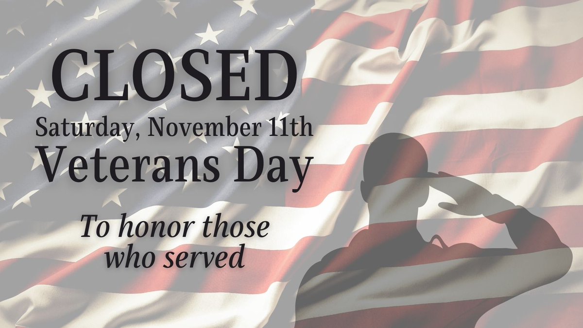 We are OPEN Friday, November 10th 10am-3pm Last admission at 2:30pm. We will be CLOSED Veterans Day Saturday, November 11th to honor those who served.
ccmnh.org/hours