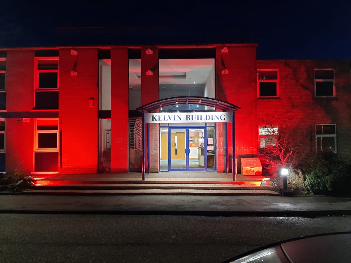 This Remembrance weekend we are proud to light up our sites at Hillend, Bishopton, and the stunning HMS Cardiff in support of @PoppyScotland #LightUpRed campaign. #LestWeForget #WeWillRememberThem