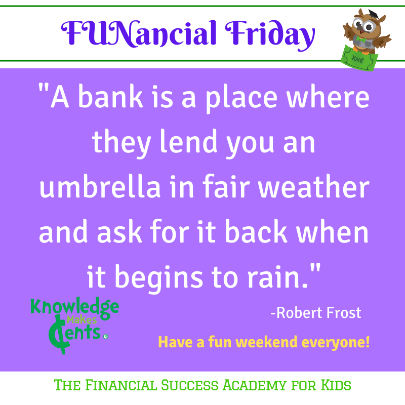 KMCents's tweet photo. Afford your own umbrella if you can!!
#FUNancialFriday #KMCents #FinancialSuccessAcademyForKids #TeachKidsAboutMoney #MoneySmartKids #FinancialLiteracyForKids #FutureMillionaires #PersonalFinance #MoneyManagement #LifeSkills https://t.co/apBgInRDgR